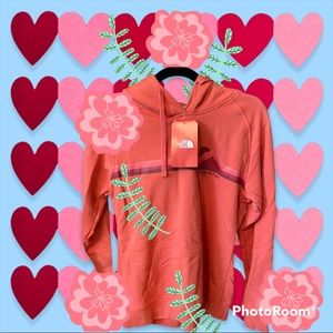 North Face Gradient Sunset Pullover Hoodie - Coral